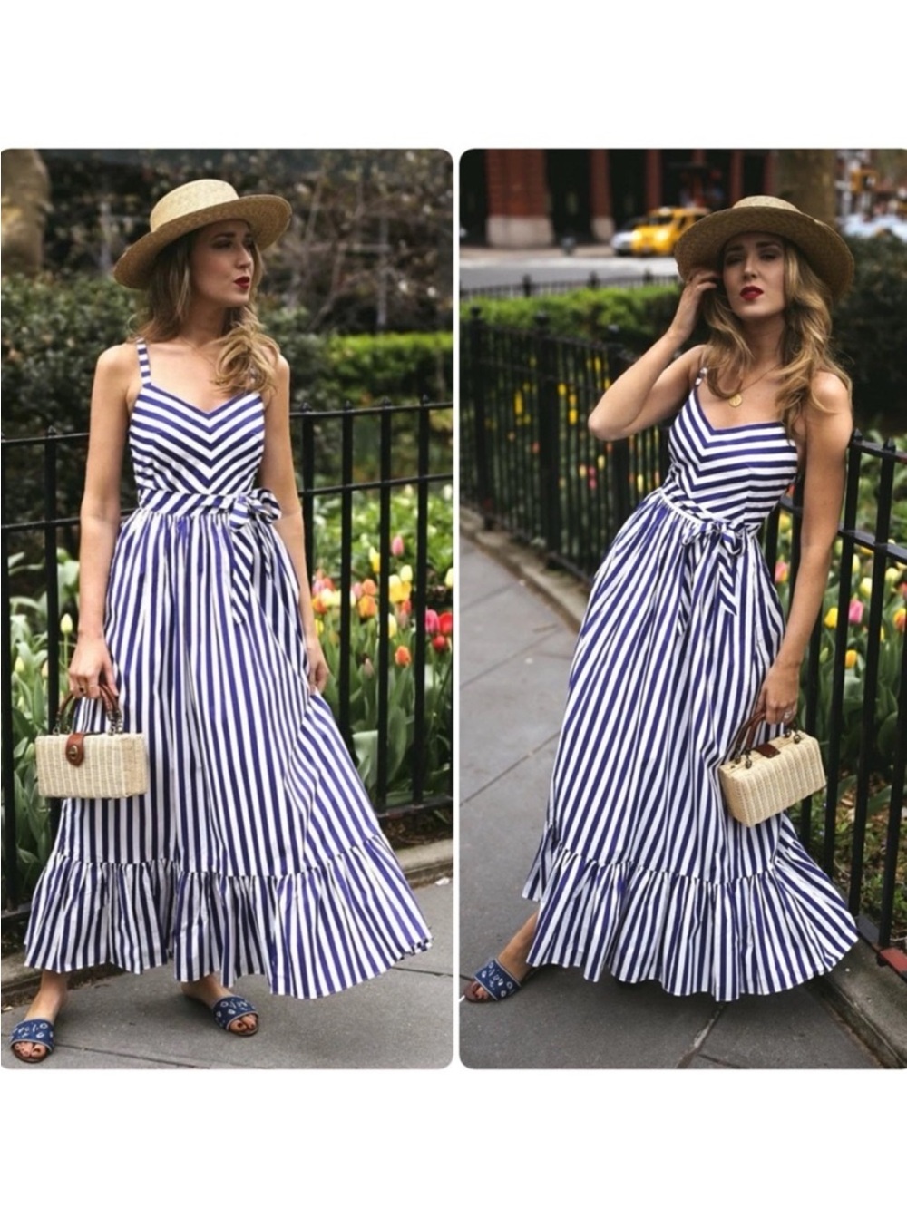 J. Crew Blue and White Striped Maxi Dress - Picture 12 of 14